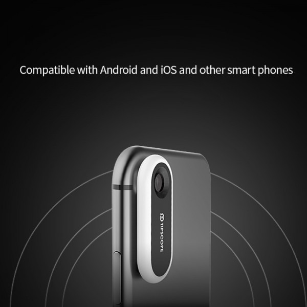 TIPSCOPE Mobile Phone External Lens Microscope High-resolution Lens Mobile Phone External Camera(White)