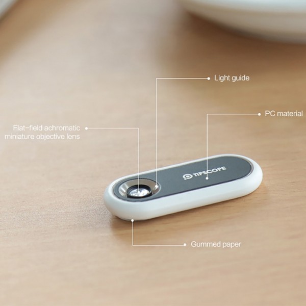 TIPSCOPE Mobile Phone External Lens Microscope High-resolution Lens Mobile Phone External Camera(White)