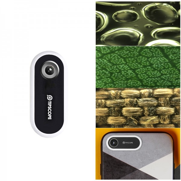 TIPSCOPE Mobile Phone External Lens Microscope High-resolution Lens Mobile Phone External Camera(White)