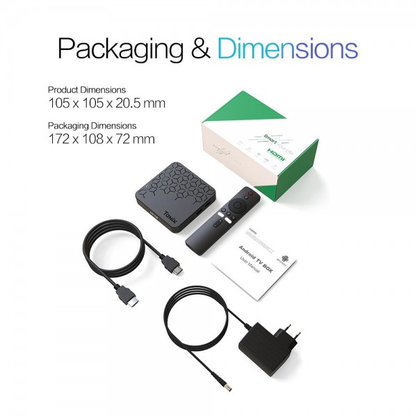 Tanix TX7 8K UHD Android 14 Smart TV Box with Remote Control, 2GB+16GB, Allwinner H728 Octa-Core(EU Plug)