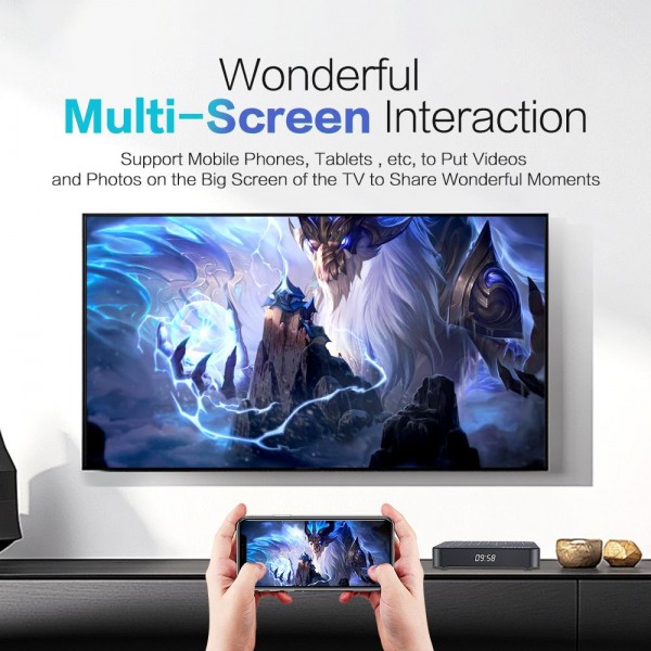 Tanix TX7 8K UHD Android 14 Smart TV Box with Remote Control, 2GB+16GB, Allwinner H728 Octa-Core(EU Plug)