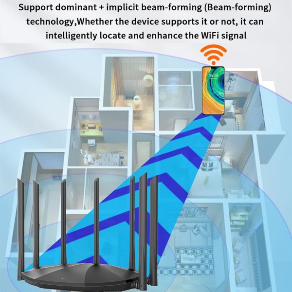 Tenda AC23 AC2100M Wireless WiFi IPV6 Home Coverage APP Control Extender Router