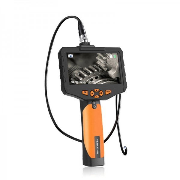 Teslong NTS300 5 Inch HD Large Screen Industrial Inspection Borescope Auto Repair Tools, Specification: 7.6mm-1M