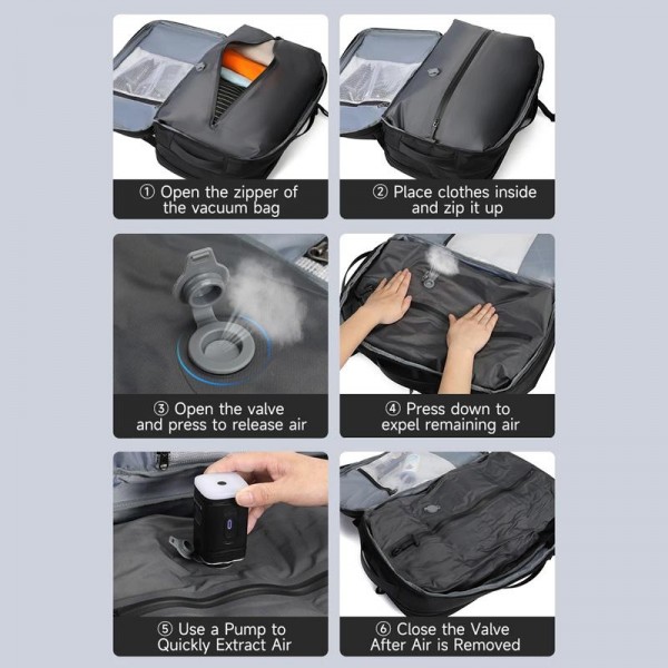 Tigernu Expandable Business Backpack 17-Inch Laptop Bag Wet/Dry Separation Pockets Black