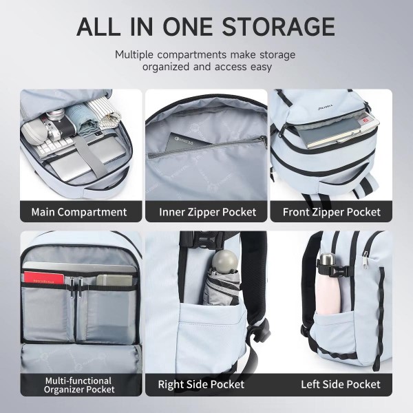 Tigernu Large Capacity Sports & Travel Backpack 15.6 Inch Lightweight Business Laptop Bag(Black)