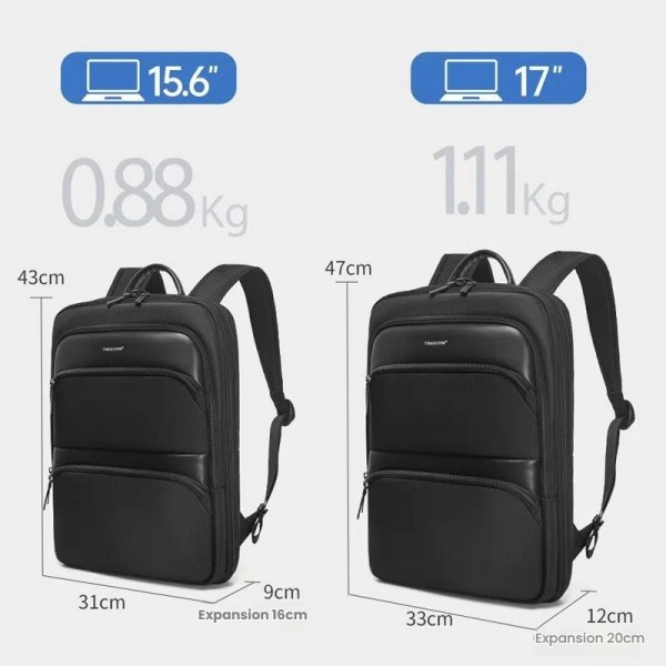 Tigernu T-B9121  15.6 Inch Men Expandable Waterproof Lightweight Laptop Backpack With Floating Zipper