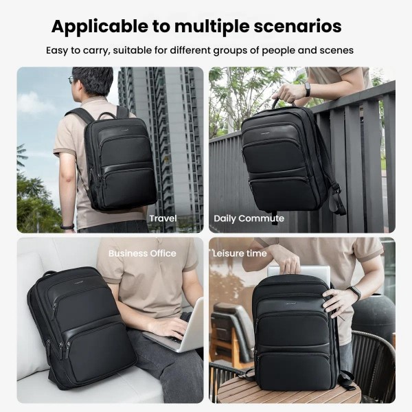 Tigernu T-B9121  15.6 Inch Men Expandable Waterproof Lightweight Laptop Backpack With Floating Zipper