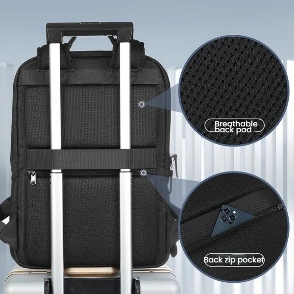 Tigernu T-B9121  15.6 Inch Men Expandable Waterproof Lightweight Laptop Backpack With Floating Zipper