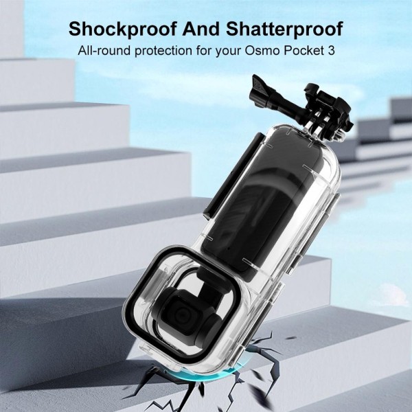 [US Warehouse] For DJI Osmo Pocket 3 PULUZ 45m Underwater Waterproof Housing Diving Case(Transparent)