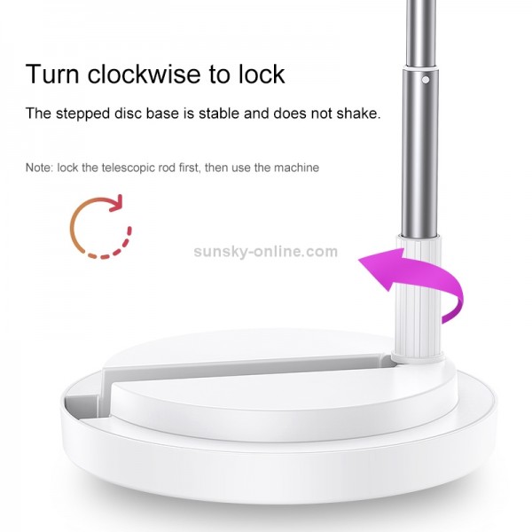 USAMS US-ZB120 Second-generation Telescopic Folding Live LED Ring Fill Light Bracket (Black)