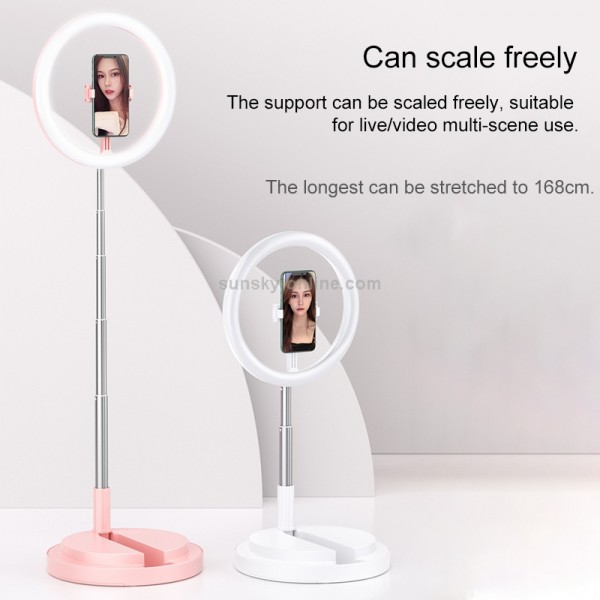 USAMS US-ZB120 Second-generation Telescopic Folding Live LED Ring Fill Light Bracket (Black)