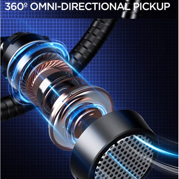 USB Gaming Microphone Built In Sound Card 5 Voice Changing Modes with RGB Lighting