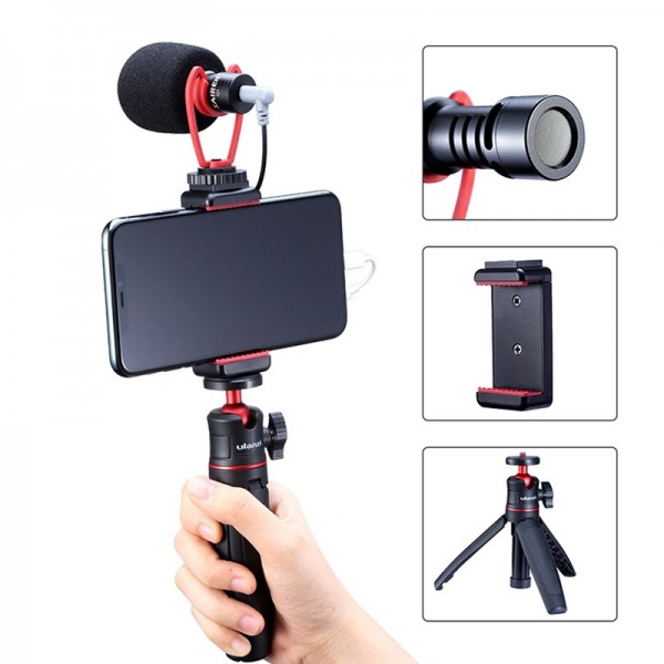 Ulanzi Desktop Tripod + Adjustable Phone Holder + Video Microphone Set