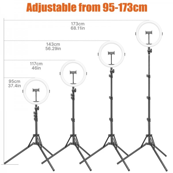 Ulanzi VIJIM K15 RGB Selfie Ring Light Vlog Overhead Stand Fill Lights Kit (Black)