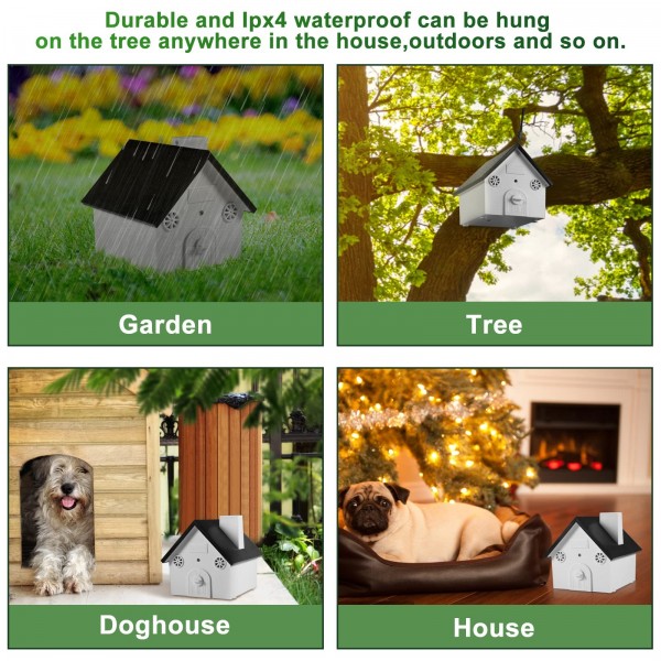 Ultrasonic Dog Barking Control Devices Dog Training Up to 50 Ft Range(Black)