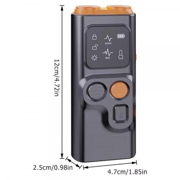 Ultrasonic Dual Head Dog Repeller Bark Stopper With High Power LED Flash Light