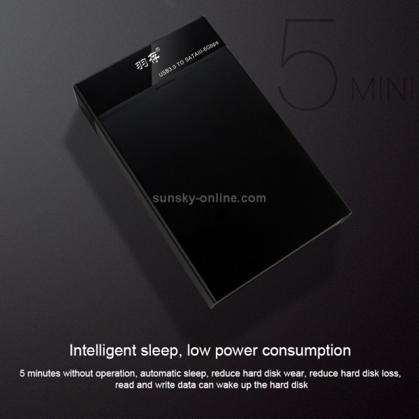 Universal SATA 2.5 / 3.5 inch USB3.0 Interface External Solid State Drive Enclosure for Laptops / Desktop Computers, The Maximum Support Capacity: 10TB