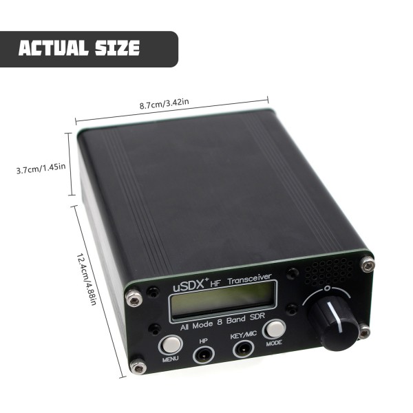 Usdr Usdx + V2 Plus 8 Band SDR Full Mode HF SSB QRP High Frequency Transceiver, Spec: EU Plug