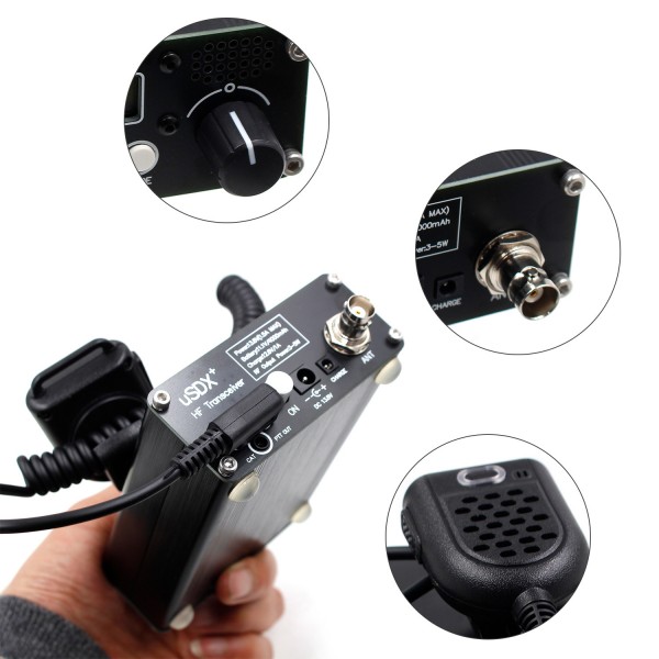 Usdr Usdx + V2 Plus 8 Band SDR Full Mode HF SSB QRP High Frequency Transceiver, Spec: EU Plug