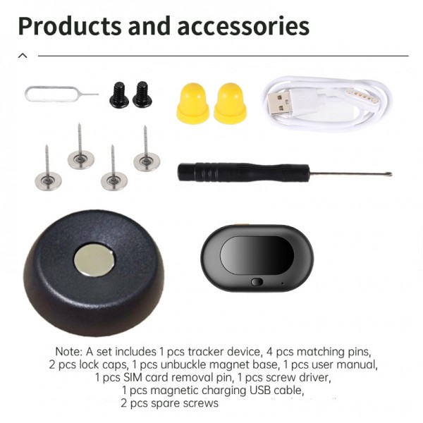 V41 Smart GPS Tracker IP67 Waterproof Pet Anti-loss Positioner, Version:2G Version(Black)