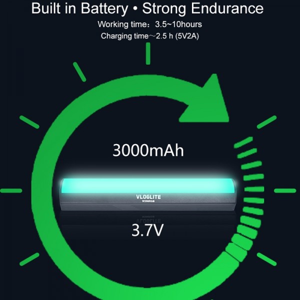 VLOGLITE W200RGB Full Colorful Handheld Fill Light Stick Live Photography Ambient Light Outdoor Lighting