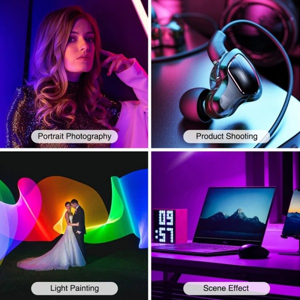 VLOGLITE W200RGB Full Colorful Handheld Fill Light Stick Live Photography Ambient Light Outdoor Lighting