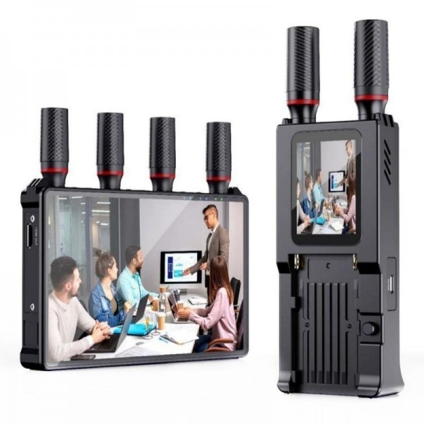 VRRIIS 085 P With LCD Display 1080P HD 400m Range Wireless Video Transmitter and Receiver Kit, Plug:US Plug