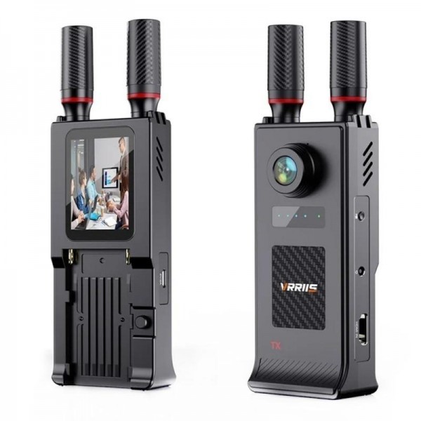 VRRIIS 085 P With LCD Display 1080P HD 400m Range Wireless Video Transmitter and Receiver Kit, Plug:US Plug
