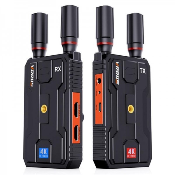 VRRIIS 097PRO Outdoor Live Streaming Audio Video Wireless Transmitter Receiver 4K HD Extender, Plug:US Plug