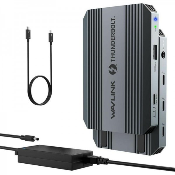 WAVLINK UTD49T 100W PD Input USB-A High Speed Data Transfer Adapter Thunderbolt 4 Hub(US Plug)