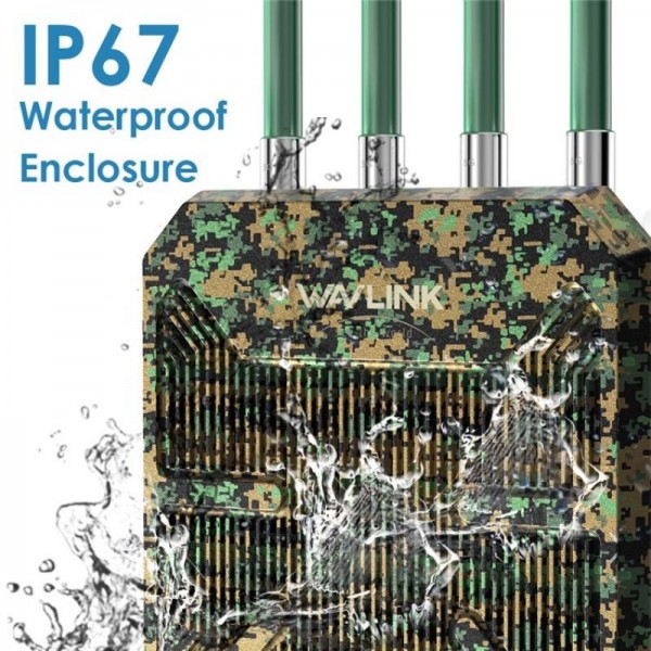 WAVLINK WN573HX3 WiFi 6 Extender Outdoor AX3000 Dual Band  Courtyard RV Wireless Router, Plug:US Plug