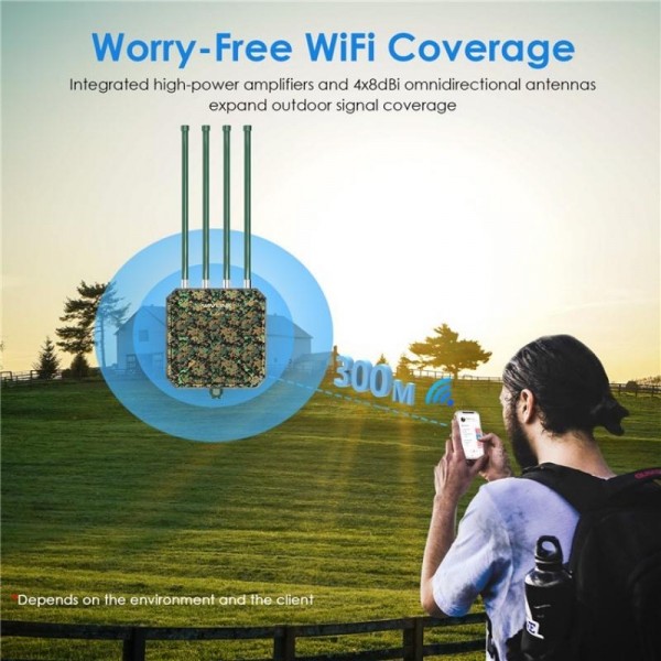 WAVLINK WN573HX3 WiFi 6 Extender Outdoor AX3000 Dual Band  Courtyard RV Wireless Router, Plug:US Plug