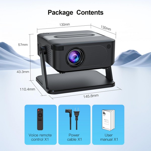 WOWOTO WWT-BL15 Android 11 LCD Display 720P 120ANSI Smart Projector(US Plug)