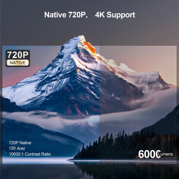 WOWOTO WWT-BL15 Android 11 LCD Display 720P 120ANSI Smart Projector(US Plug)