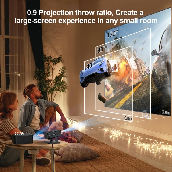 WOWOTO WWT-BL15 Android 11 LCD Display 720P 120ANSI Smart Projector(US Plug)