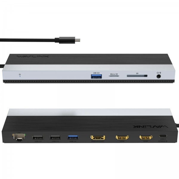 Wavlink UMD08 DisplayPort 12 in 1 Type-C Triple Display Docking Station