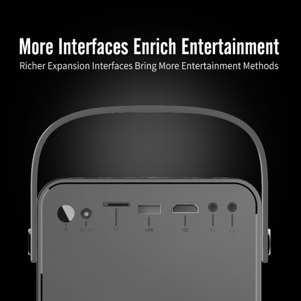 WiFi Wireless Portable HD 4K Smart Projector, Specification:English(EU Plug)