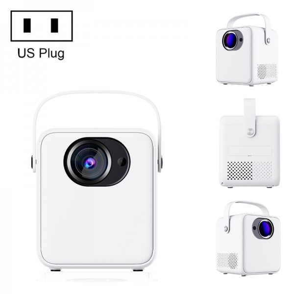 WiFi Wireless Portable HD 4K Smart Projector, Specification:English(US Plug)