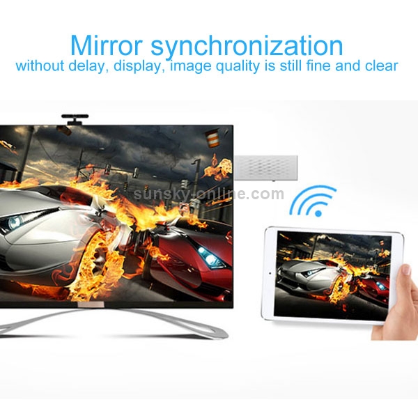 Wireless HDMI Miracast DLNA Display Dongle, CPU: ARM Cortex A9 Single Core 1.2GHz, Support WIFI + HDMI(Black)