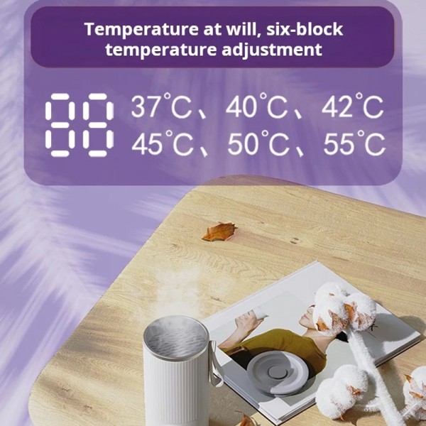 Wireless Milk Warmer Heating Mixing Cup for Coffee / Cereal / Medicine Preparation(White)