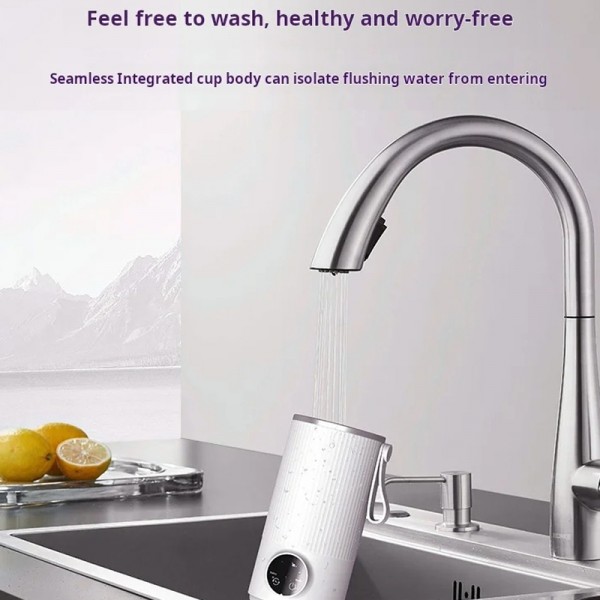 Wireless Milk Warmer Heating Mixing Cup for Coffee / Cereal / Medicine Preparation(White)