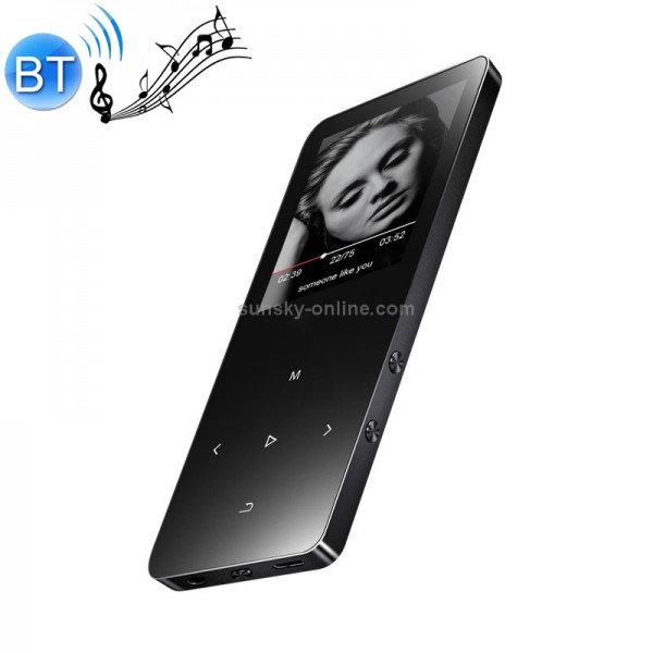 X2 16GB 1.8 inch Touch Screen Metal Bluetooth MP3 MP4 Hifi Sound Music Player (Black)