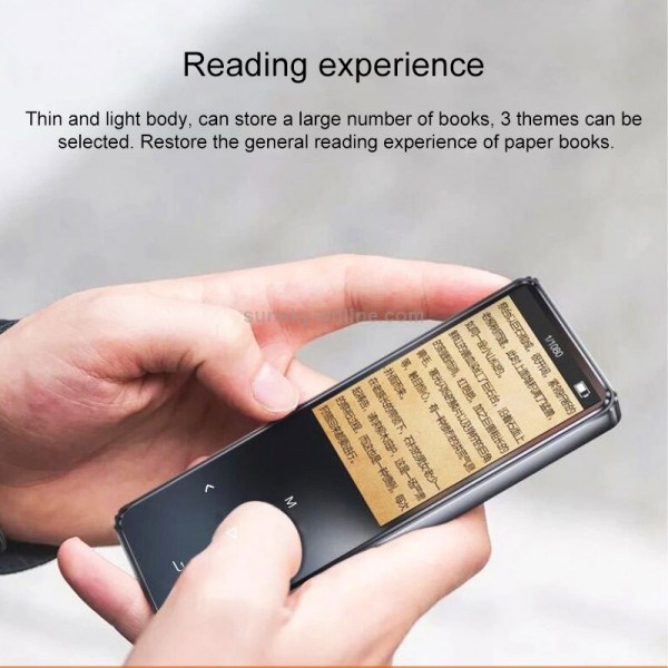 X2 16GB 1.8 inch Touch Screen Metal Bluetooth MP3 MP4 Hifi Sound Music Player (Black)