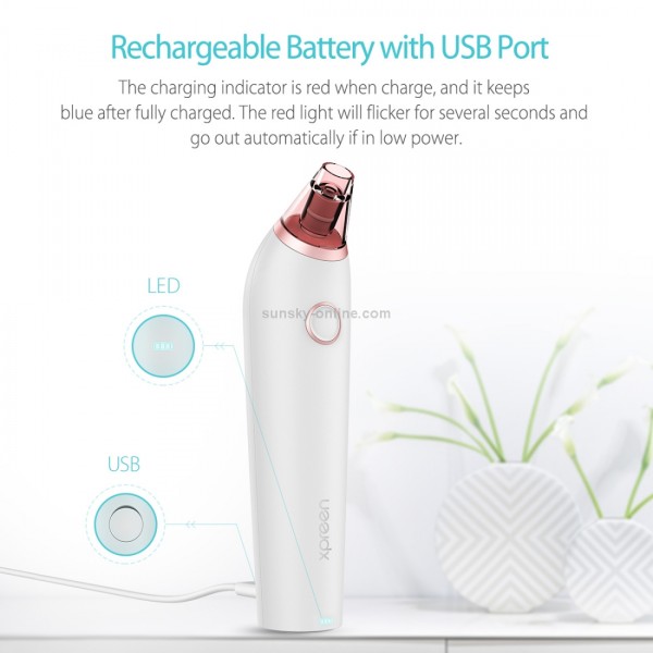 XPREEN XPRE027 Blackhead Remover Rechargeable Electric Microcrystalline IPL Pore Cleaner(White)