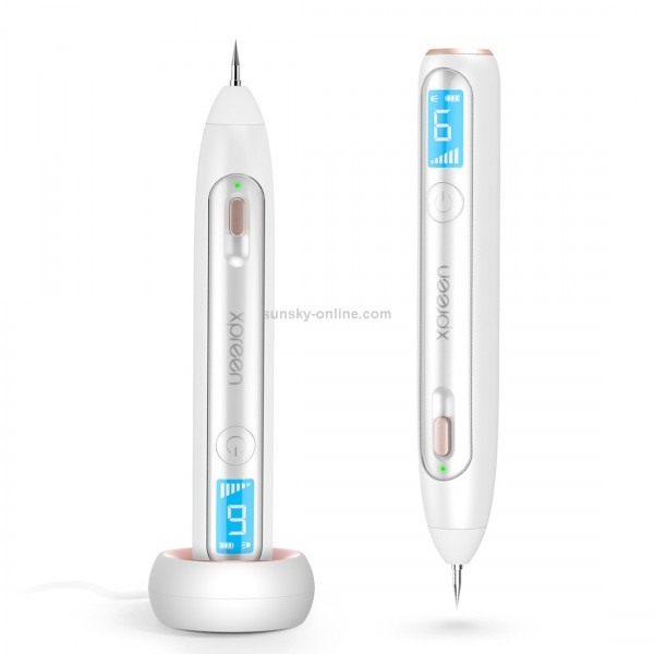 XPREEN XPRE051 Professional Wireless Rechargeable Mole Freckle Dark Spots Tattoo Wart Removal Pen Skin Tag Spot Eraser Pro Beauty Sweep Spot Pen Kit With LED Screen & Spotlight(White)