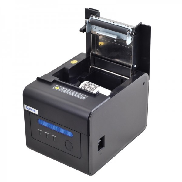 Xprinter XP-C300H 80mm Sound And Light Alarm Store Cashier Rreceipt Thermal Printer, Spec: USB+COM+LAN(UK Plug)