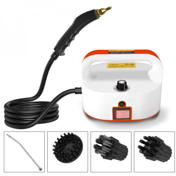 YAERDUN Steam Cleaner High Pressure High Temperature Kitchen Hood Multifunctional Household Cleaning Machine, Spec: 110V US Plug (Two Flat)(Orange)