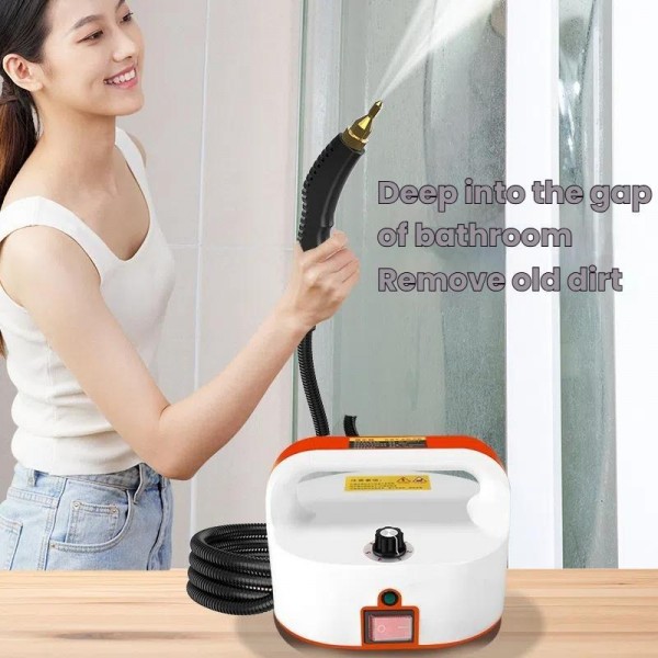 YAERDUN Steam Cleaner High Pressure High Temperature Kitchen Hood Multifunctional Household Cleaning Machine, Spec: 110V US Plug (Two Flat)(Orange)