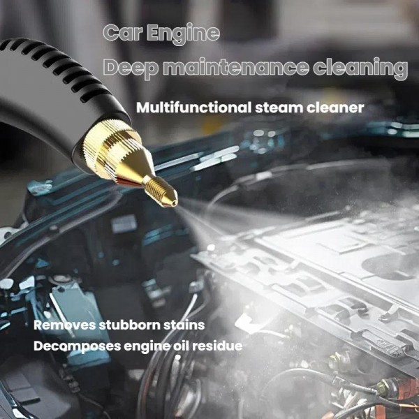 YAERDUN Steam Cleaner High Pressure High Temperature Kitchen Hood Multifunctional Household Cleaning Machine, Spec: 110V US Plug (Two Flat)(Orange)