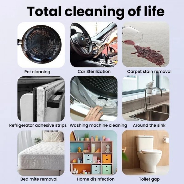 YAERDUN Steam Cleaner High Pressure High Temperature Kitchen Hood Multifunctional Household Cleaning Machine, Spec: 110V US Plug (Two Flat)(Orange)